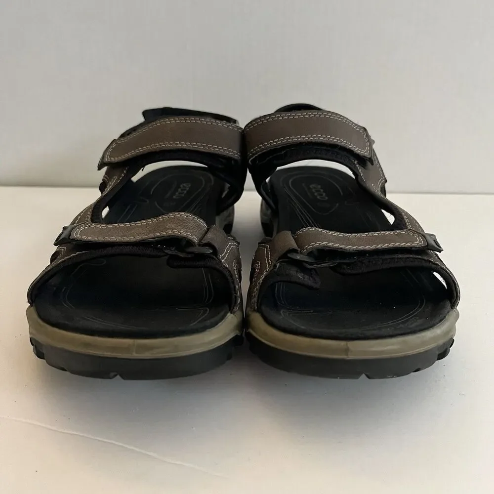 Ecco Yucatan Sandals Mens Shoes Brown Black Offroad Hiking Slingback EU 45 US 11